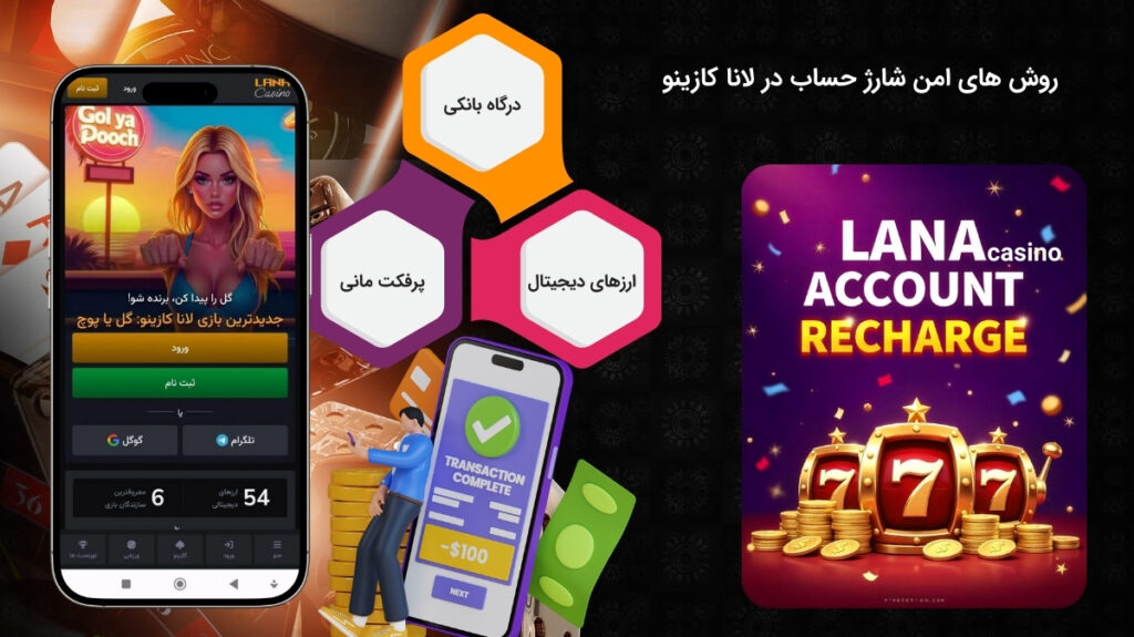 شیوه های متنوع شارژ حساب در لانا کازینو