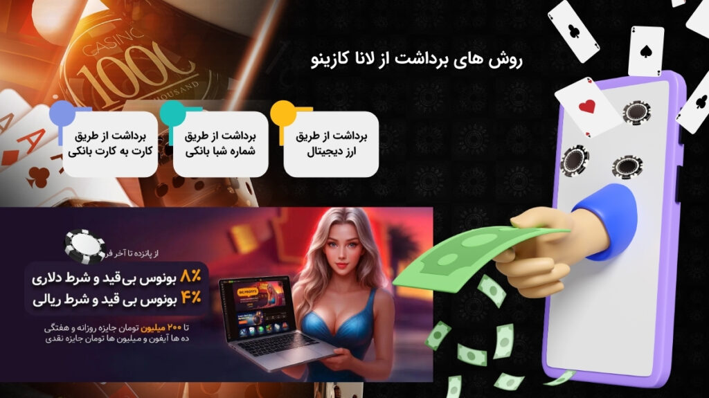 شیوه های برداشت سود از لانا کازینو