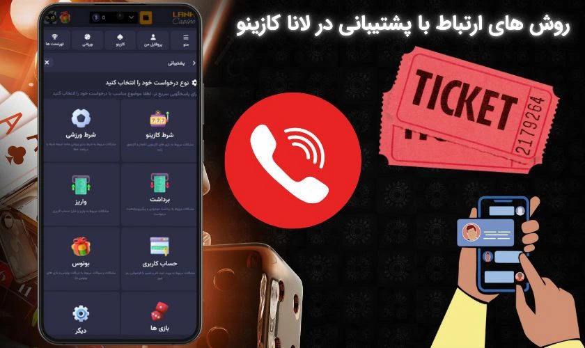 روش های ارتباط پشتیبانی لانا کازینو